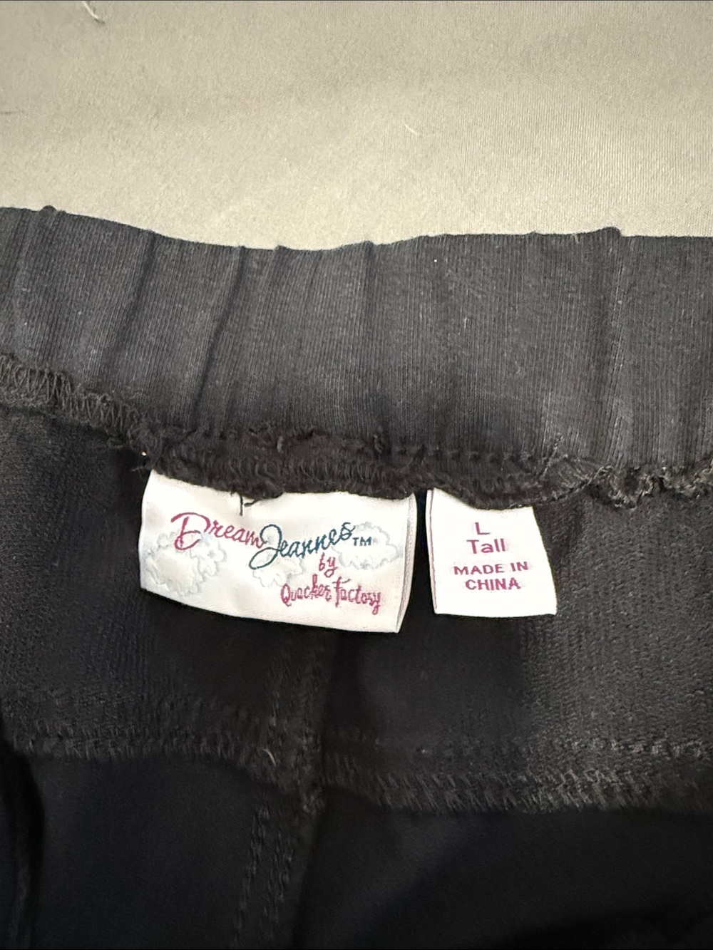 QVC Quacker Factory black Dream Jeans with cute heart detail.